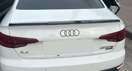 Audi A4 B9 2015–2024 LIP spoileris (1234 Upgrade, melns) foto 1