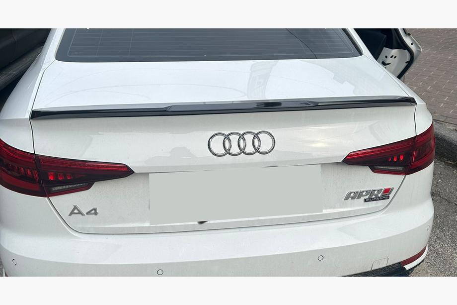 Audi A4 B9 2015–2024 LIP spoileris (1234 Upgrade, melns) Image