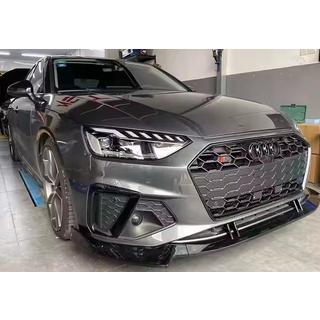 Priekšējā bufera lūpas spoilers 2021-2023 (melns) Audi A4 B9 2015–2024 foto 1
