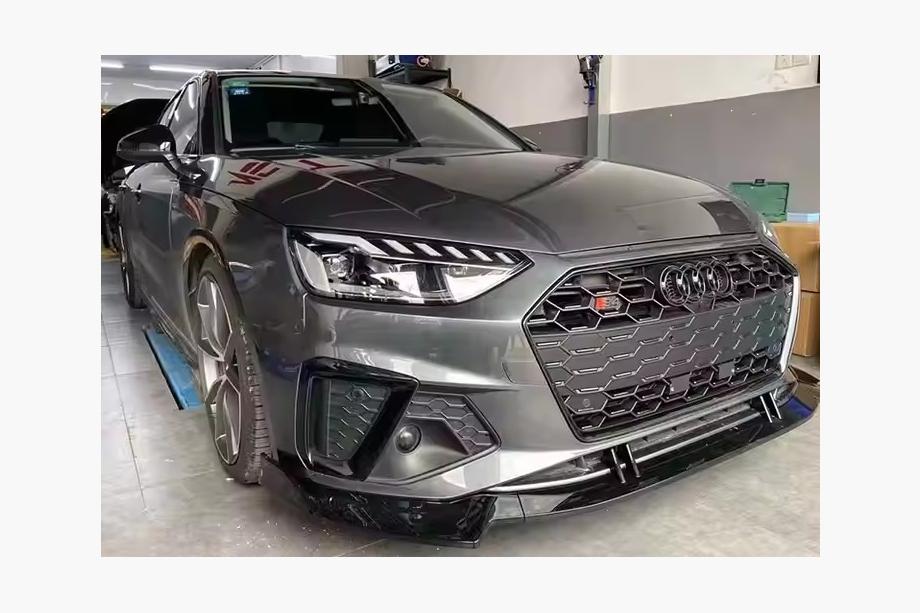 Audi A4 B9 2015–2024 Priekšējā bufera lūpas spoilers 2021-2023 (melns) Image