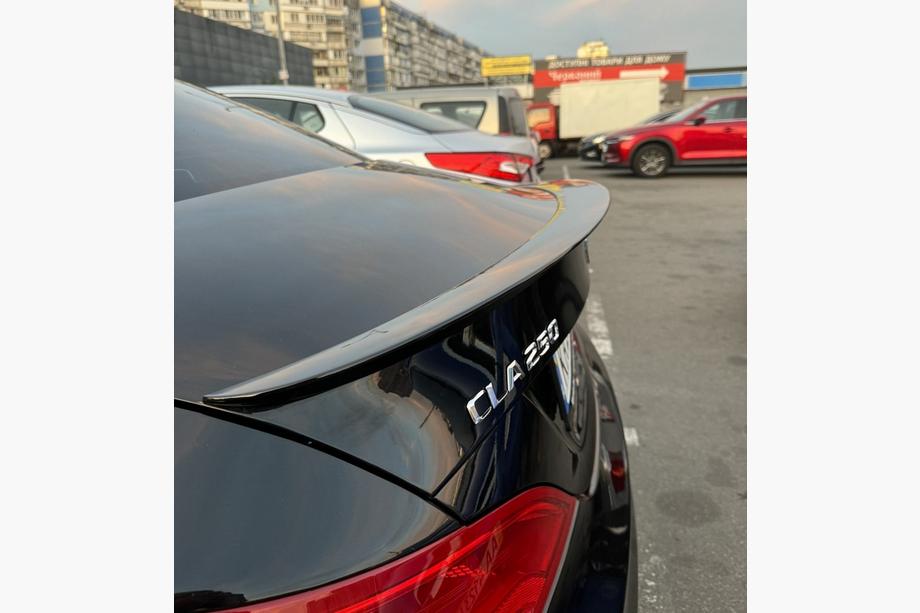 Mercedes CLA C117 2013–2019 LIP spoileris (1234 Upgrade, melns) Image