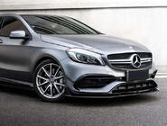 Mercedes A-class W176 2012–2018 Priekšējā bampera lipspoilers (AMG-Line / A45 AMG HB 2016-2018, melns) foto 1