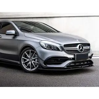 Priekšējā bampera lipspoilers (AMG-Line / A45 AMG HB 2016-2018, melns) foto 1