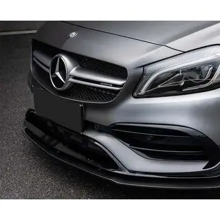 Priekšējā bampera lipspoilers (AMG-Line / A45 AMG HB 2016-2018, melns) foto 2