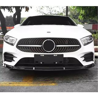 Priekšējais lūpas spoileris (AMG-Line 2018-2021, melns) Mercedes A-class W177 2018– foto 1