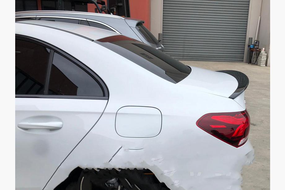 Mercedes A-class W177 2018– LIP spoileris (1234 Upgrade, melns) Image