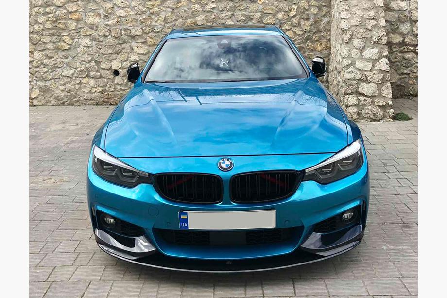 BMW 4 sērija F32/F33/F36 2012–2020 Priekšējā bufera lūpas spoileris 1234 Upgrade (melns) Image