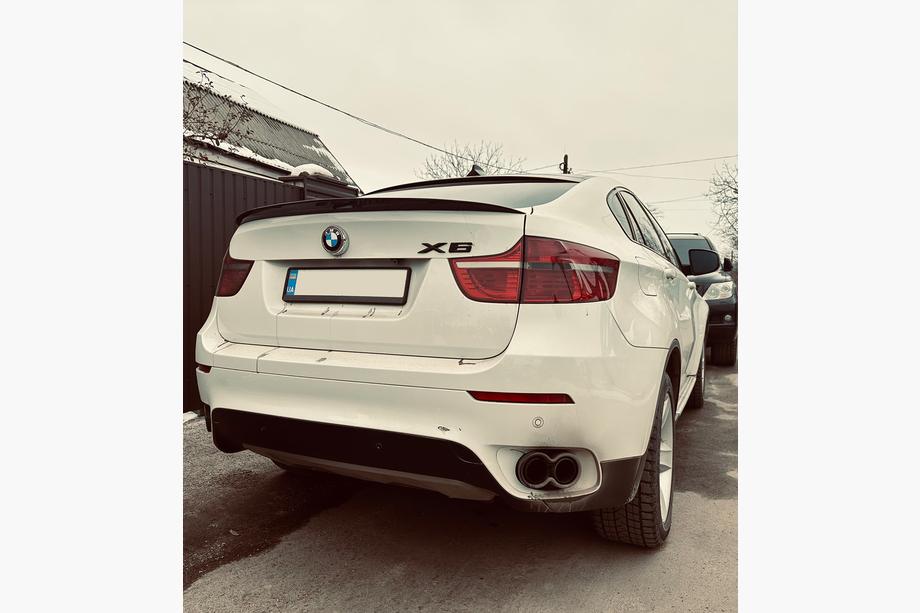 BMW X6 E71 2008–2014 LIP spoileris (1234 Upgrade, melns) Image