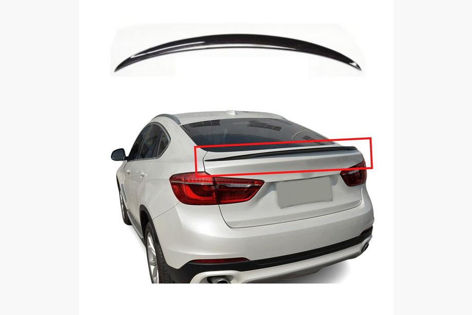 BMW X6 F16 2014–2019 LIP spoileris (1234 Upgrade, melns) Image