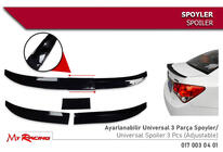 Universāls spoileris Niken (115–129 cm, melns) foto 1