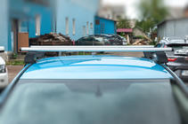 Nissan Leaf 2010–2017 Jumta bagāžnieks gludam jumtam (hroms, pāris) foto 5