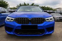 BMW 5. sērija G30/G31 2017–2023 Nieru restes Diamond Silver V2 (2017-2020, melna apmale) foto 1