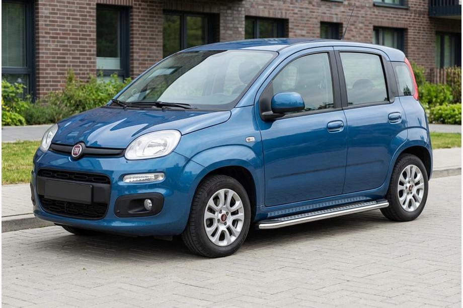 Fiat Panda 2011–2023 Sānu sliekšņi Maydos V2 (2 gab., alumīnijs / nerūsējošais tērauds) Image