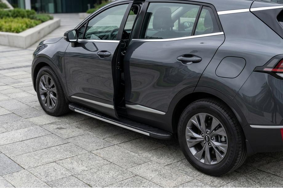 Kia Sportage 2021– Sānu sliekšņi Bosphore Grey (2 gab., alumīnijs) Image