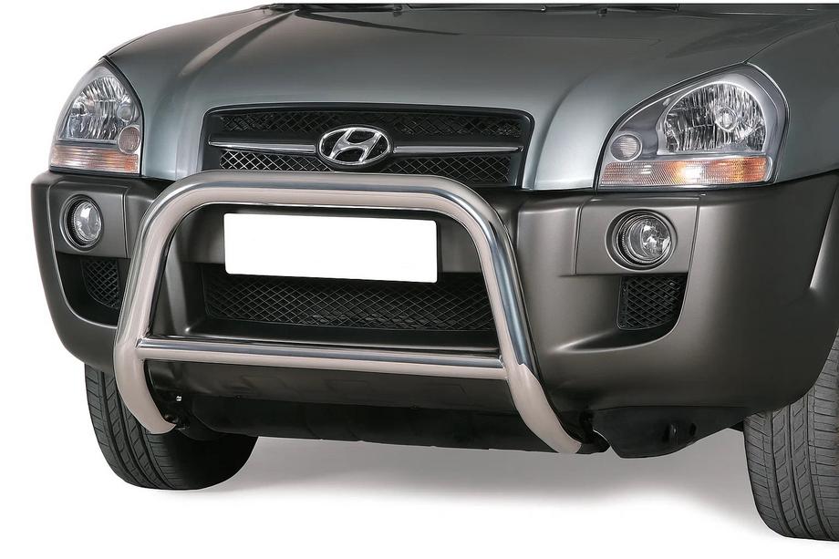 Hyundai Tucson JM 2004– Winbo V2 priekšējais aizsargstienis (nerūsējošais tērauds) Foto 1