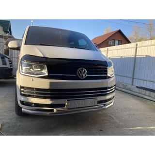 Priekšējais dubultais aizsargstienis ST011 (nerūsējošais tērauds) foto 1