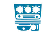 Opel Tigra 1994–2001 Instrumentu paneļa uzlikas (zilā krāsā) foto 1