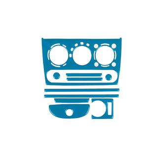 Instrumentu paneļa uzlikas (zilā krāsā)
