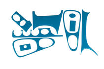 Ford Escort 1995–2000 Instrumentu paneļa uzlikas (zilā krāsā) foto 1
