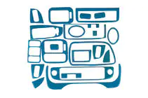 Honda Civic 1995–2001 Instrumentu paneļa uzlikas (zilā krāsā) foto 1
