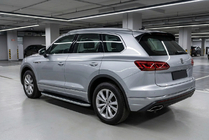 Volkswagen Touareg 2018– Sānu sliekšņi Tayga Grey (2 gab., alumīnijs) foto 1