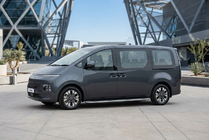 Hyundai Staria 2021– Sānu sliekšņi Tayga Grey (2 gab., alumīnijs) foto 1