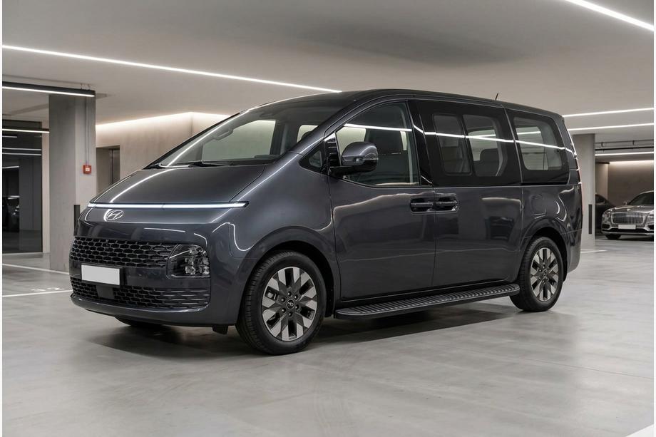 Hyundai Staria 2021– Sānu kāpšļi Tayga Black (2 gab., alumīnijs) Image