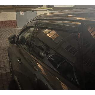 Logu vēja deflektori ar hromētu līsti (4 gab., Niken) foto 3