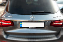 Mercedes GLC X253 2015–2022 Hroma līste virs numura zīmes (nerūsējošais tērauds) foto 2