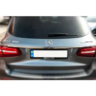 Hroma līste virs numura zīmes (nerūsējošais tērauds) Mercedes GLC X253 2015–2022 foto 2