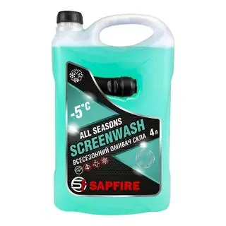 Vissezonas vējstikla mazgāšanas šķidrums -5 °C 4 L SAPFIRE Lime (401172)