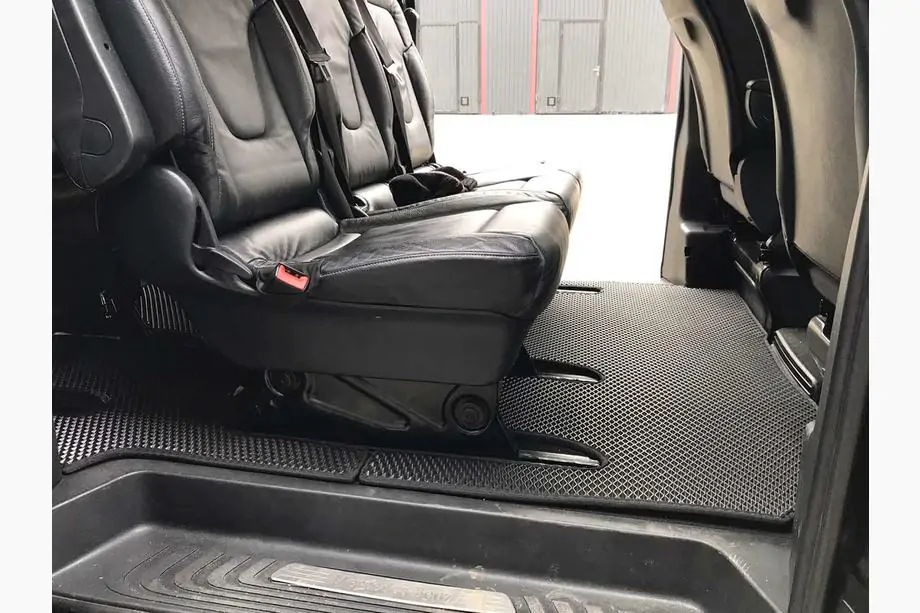 Mercedes Vito/V klase W447 2014– EVA salona paklāji V-Class ExtraLong 2 sānu daļas (tikai saņemšana uz vietas, pilns salona komplekts, melni) Foto 4