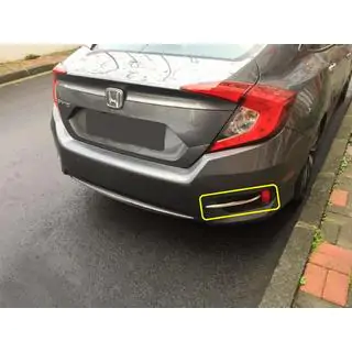 Nerūsējošā tērauda hroma uzlikas aizmugurējiem miglas lukturiem (2 gab.) foto 4