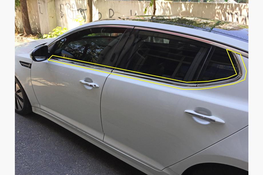 Kia Optima 2010–2016 Apakšējās logu līstes (6 gab., nerūsējošais tērauds) Image