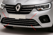 Renault Kangoo/Express 2021– Bampera režģa uzlikas (3 gab., nerūsējošais tērauds) foto 1