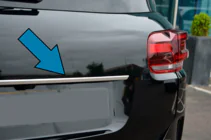 Citroen C5 Aircross 2017–2025 Hroma līste virs numura zīmes (nerūsējošais tērauds) foto 1