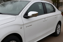 Citroen C-Elysee 2013–2022 Spoguļu uzlikas (2 gab., nerūsējošais tērauds) foto 1