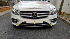 Mercedes E-klase W213 2016–2023 Hroma līste priekšējam bamperim 2016-2020 (nerūsējošais tērauds) foto 1