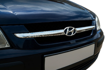 Hyundai Getz 2002– Radiatora režģa uzlikas (2 daļas, nerūsējošais tērauds) foto 1
