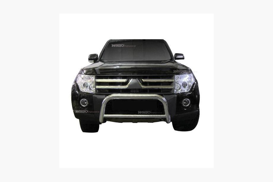 Mitsubishi Pajero Wagon IV 2006–2021 Priekšējais aizsargstienis (bullbar) A126142 (bez stiprinājumiem, nerūsējošais tērauds) Image