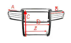 Toyota FJ Cruiser 2006–2022 Priekšējais aizsargstienis (bullbar) A098600 (nerūsējošais tērauds) foto 5