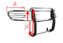 Toyota FJ Cruiser 2006–2022 Priekšējais aizsargstienis (bullbar) A098600 (nerūsējošais tērauds) foto 6