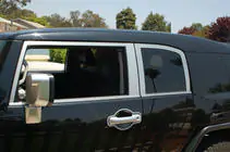 Toyota FJ Cruiser 2006–2022 Logu moldingu komplekts (nerūsējošais tērauds, 16 gab.) foto 6