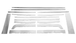 Toyota FJ Cruiser 2006–2022 Logu moldingu komplekts (nerūsējošais tērauds, 16 gab.) foto 14