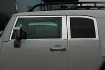Toyota FJ Cruiser 2006–2022 Logu moldingu komplekts (nerūsējošais tērauds, 16 gab.) foto 12