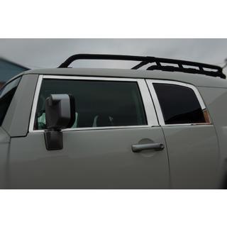 Logu moldingu komplekts (nerūsējošais tērauds, 16 gab.) Toyota FJ Cruiser 2006–2022 foto 3