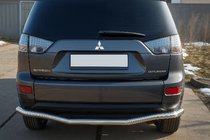 Mitsubishi Outlander 2006–2012 Aizmugurējais aizsargstienis D125201 (nerūsējošais tērauds) foto 1