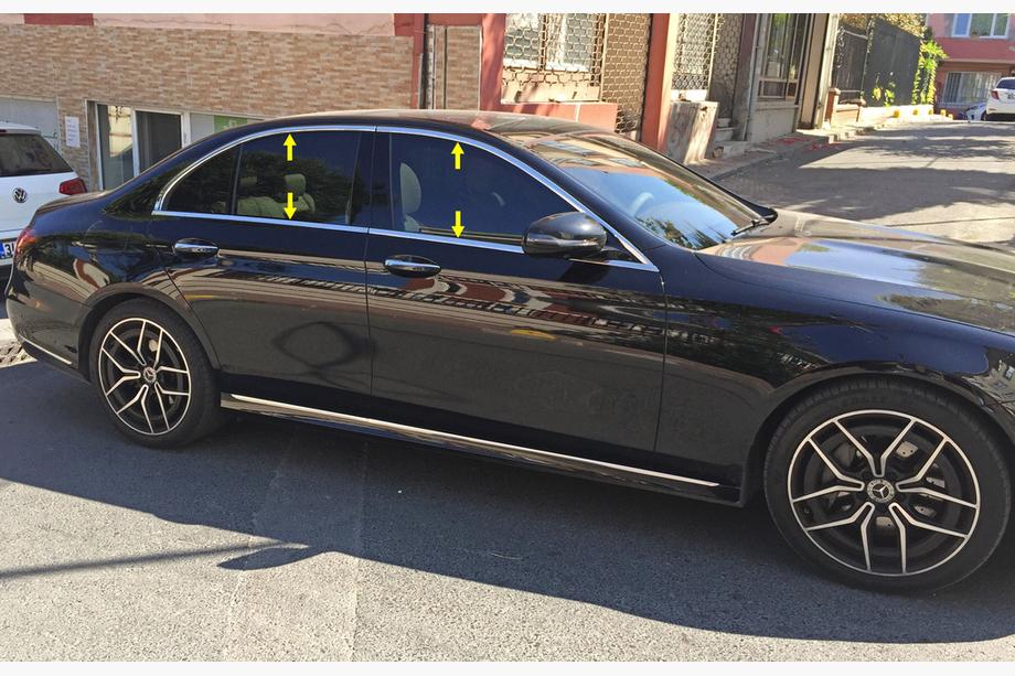 Mercedes E-klase W213 2016–2023 Pilns logu rāmju apdares komplekts (nerūsējošais tērauds) Image