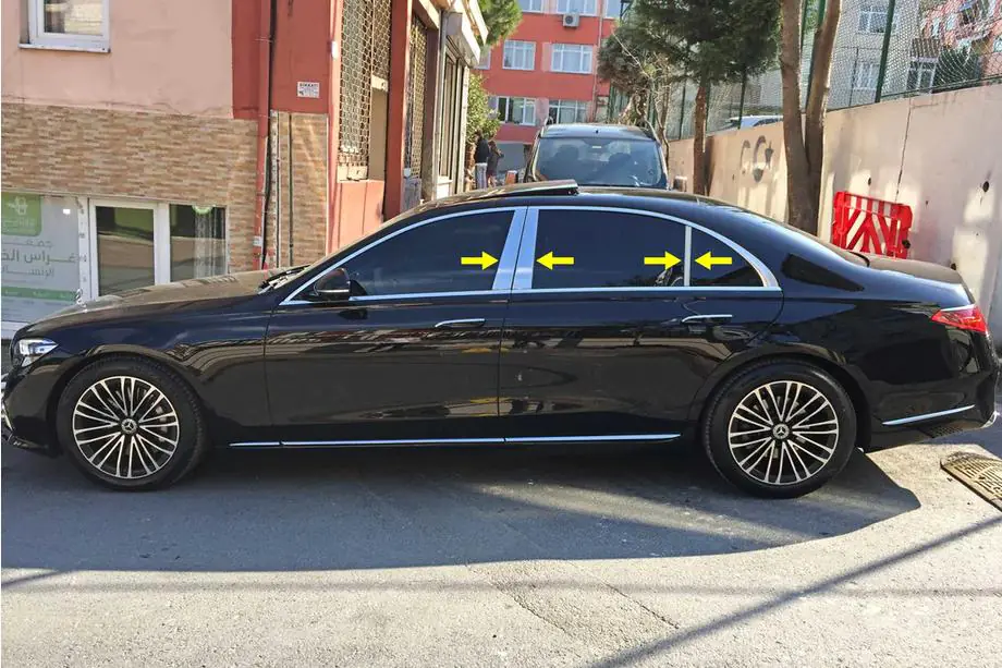 Mercedes S-class W223 2020– Statņu uzlikas (nerūsējošais tērauds) Image