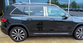 Mercedes GLB X247 2019– Statņu uzlikas (nerūsējošais tērauds) foto 1